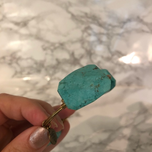 Bourbon and Bowties turquoise bangle bracelet - Picture 2 of 5